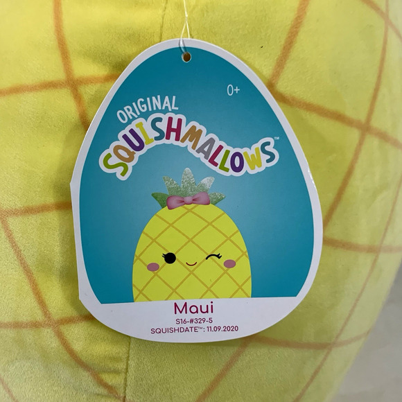 Squishmallows Maui the Pineapple Plush Pink Bow 16" - Picture 6 of 12